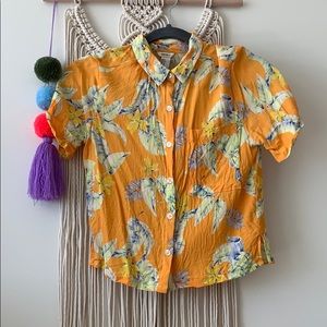 Forever 21 cropped Hawaiian shirt